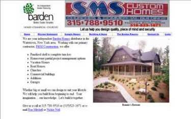 SMS Custom Homes ... your Northern New York Barden Homes Distributor